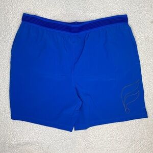 Fabletics Blue Fundamental 7” Unlined Shorts: Size Extra Large